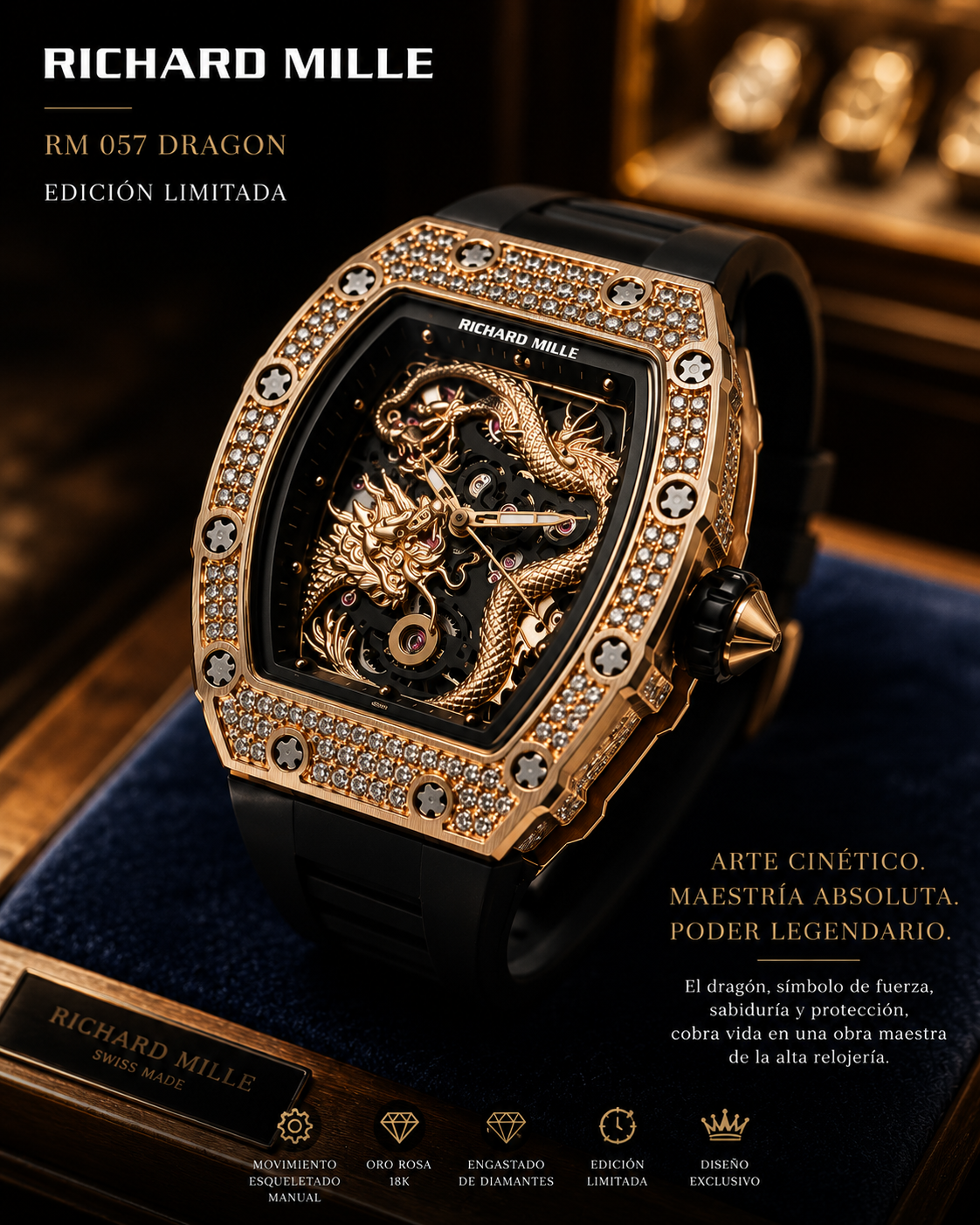 RICHARD MILLE DRAGO (dorado) 🔥