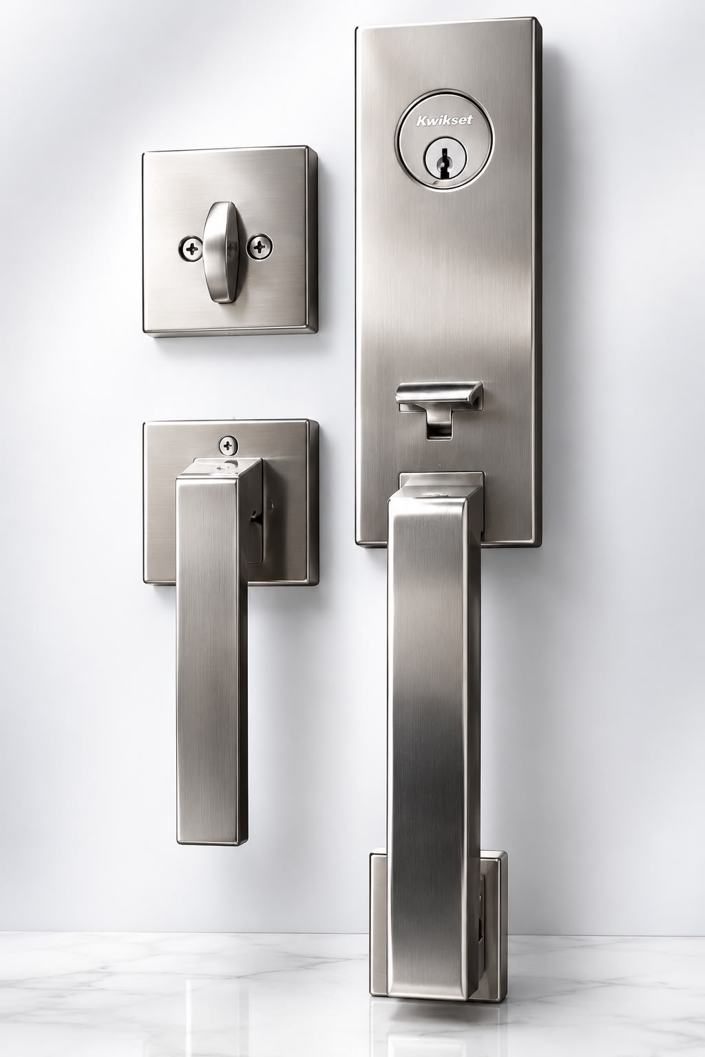Cerradura p/puerta principal en acero inoxidable✨